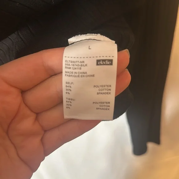 Cropped ribbed long sleeved tee - Picture 5 of 5